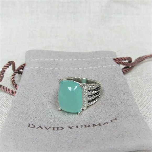 David Yurman Jewelry - David Yurman 16x12mm Aqua Chalcedony Ring